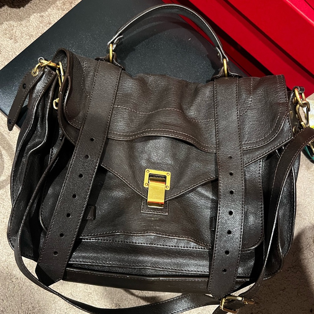 Proenza Schouler Dark Brown Leather Shoulder Bag